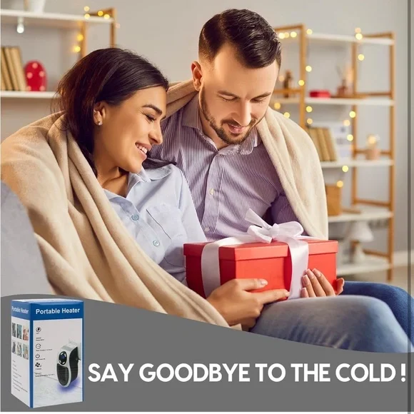 Compact Wall-Mounted Electric Heater - Black and White - Picture 6 of 11